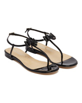 Black Bow Flat Sandals - New arrivals women's shoes | PLP | dAgency