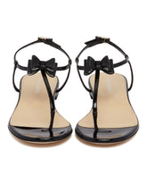 Black Bow Flat Sandals | PDP | dAgency