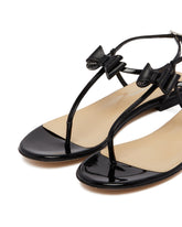 Black Bow Flat Sandals | PDP | dAgency