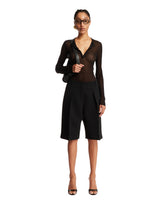 Black Ribbed Semi-Sheer Top - new arrivals women's clothing | PLP | dAgency