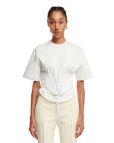 White Corset T-Shirt - MUGLER WOMEN | PLP | dAgency