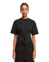 Black Corset T-Shirt - MUGLER WOMEN | PLP | dAgency