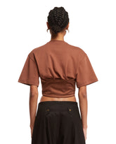 Brown Corset T-Shirt | PDP | dAgency