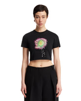 Black Printed Cropped T-Shirt - Women's tops | PLP | dAgency