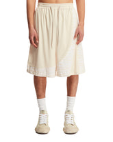 White Relaxed Sweat Shorts | PDP | dAgency