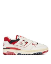 White And Red 550 Sneakers | PDP | dAgency