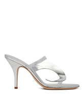 Silver Leather and PVC Sandals | PDP | dAgency