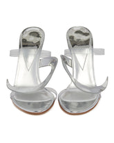 Silver Leather and PVC Sandals | PDP | dAgency