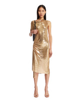Gold Chainmail Drape Dress - new arrivals women's clothing | PLP | dAgency