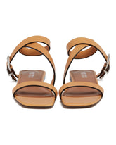 Light Brown Flat Sandals | PDP | dAgency