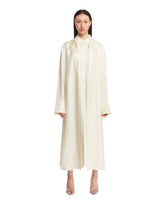 White Double-Layer Silk Dress | PDP | dAgency