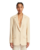 Beige Viscose And Silk Blazer - Women's jackets | PLP | dAgency