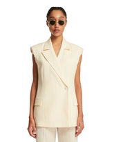 White Sleeveless Blazer - new arrivals women's clothing | PLP | dAgency