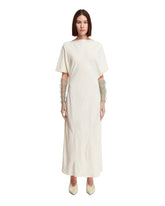 White Fluid Satin Dress - ROHE WOMEN | PLP | dAgency