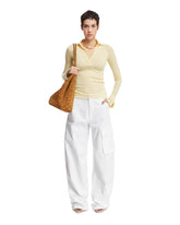 Yellow Ribbed Polo Shirt - Women's clothing | PLP | dAgency