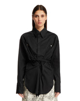 Black Belted Cotton Shirt - SETCHU WOMEN | PLP | dAgency
