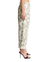 White Printed Trousers | PDP | dAgency