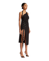 Black Asymmetrical Midi Dress | PDP | dAgency