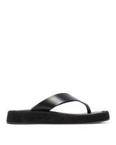 Black Leather Ginza Sandals - Women's flats | PLP | dAgency
