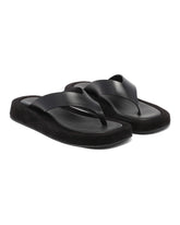Black Leather Ginza Sandals | PDP | dAgency