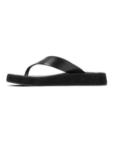 Black Leather Ginza Sandals | PDP | dAgency