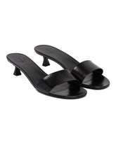 Black Combo Kitten Heel Sandals - THE ROW | PLP | dAgency