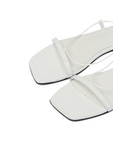 White Croco Tie Sandals | PDP | dAgency