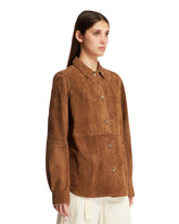 Brown Leather Overshirt | PDP | dAgency