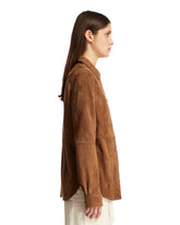 Brown Leather Overshirt | PDP | dAgency