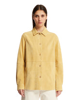 Yellow Leather Overshirt - TOTEME-STUDIO | PLP | dAgency