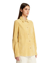 Yellow Leather Overshirt | PDP | dAgency