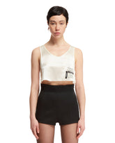 White Silk Cropped Top - UNDERCOVER | PLP | dAgency