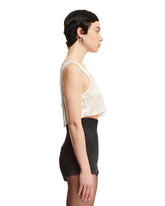White Silk Cropped Top | PDP | dAgency