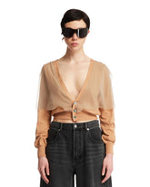 Beige Double Layer Cardigan - Women's clothing | PLP | dAgency