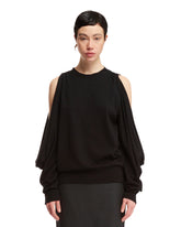 Black Open Sleeves Sweater - Women's sweatshirts | PLP | dAgency