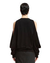 Black Open Sleeves Sweater | PDP | dAgency