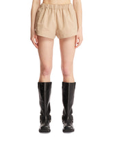 Beige Elasticated Waist Shorts - SALE WOMEN CLOTHING | PLP | dAgency