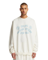 White Nueva Vision Sweatshirt - WILLY CHAVARRIA MEN | PLP | dAgency