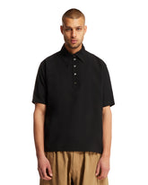 Black Pointed Collar Polo - WILLY CHAVARRIA | PLP | dAgency