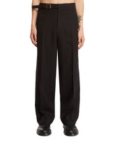 Black Integrated Belt Pants - Men's trousers | PLP | dAgency