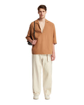 Brown Oasi Short Sleeve Shirt - ZEGNA MEN | PLP | dAgency