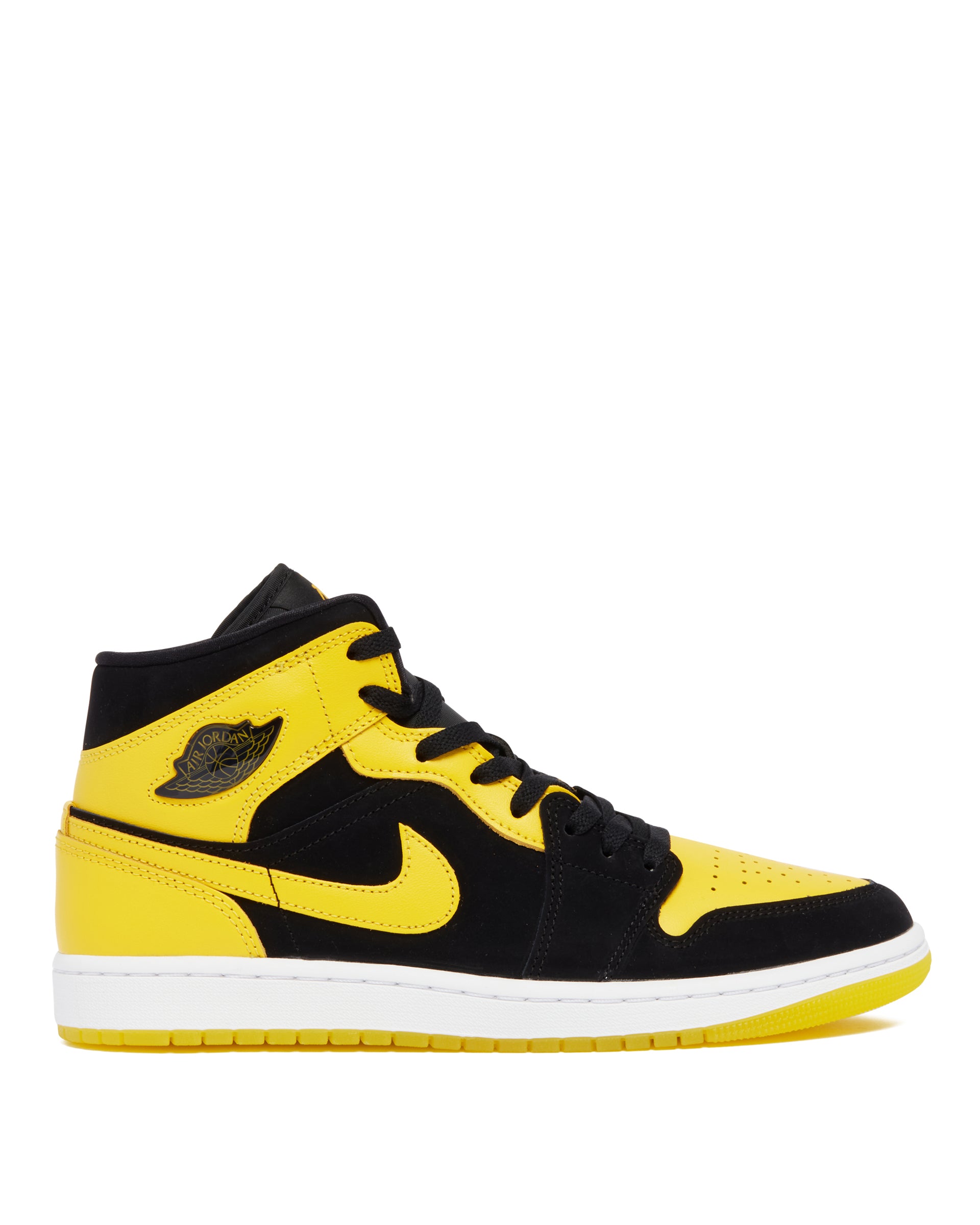 Nike Air Jordan 1 Mid ブラック/イエロー Buy Nike Men Black & Yellow Colourblocked Air Jordan 1 Mid