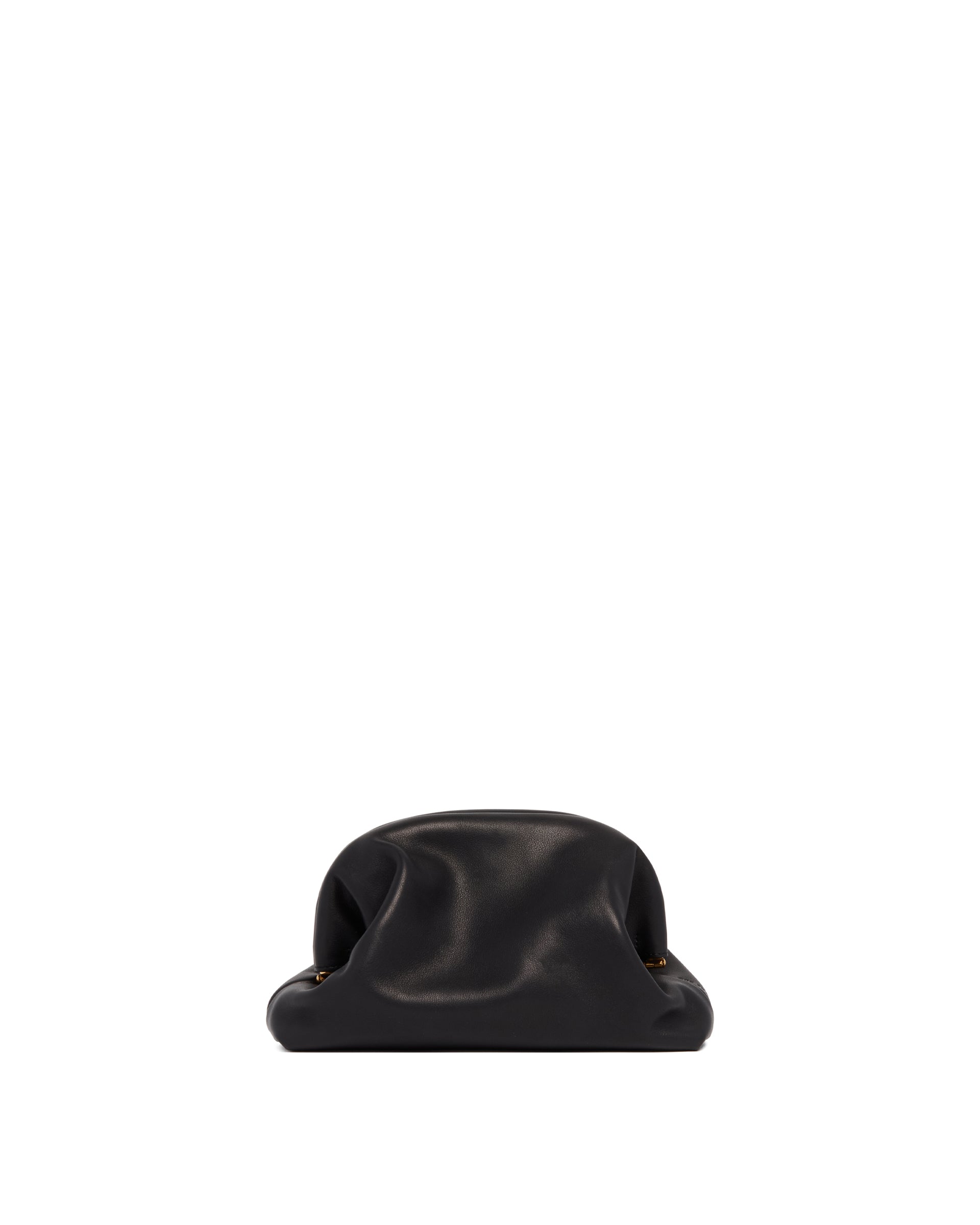 Black Mira Leather Clutch | THE ROW - Antonia
