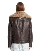 Brown Leather Shearling Jacket | PDP | Antonia