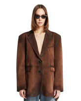 Brown Suede Blazer - ACNE STUDIOS WOMEN | PLP | Antonia