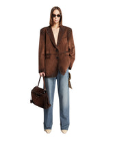 Brown Suede Blazer - ACNE STUDIOS WOMEN | PLP | Antonia