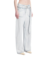 Blue 3D-Effect Denim Pants | PDP | Antonia