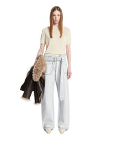 Blue 3D-Effect Denim Pants | PDP | Antonia