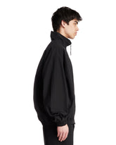 Black Cotton and Nylon Jacket with Logo | PDP | Antonia