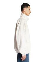 White Cotton Zip-Up Jacket | PDP | Antonia